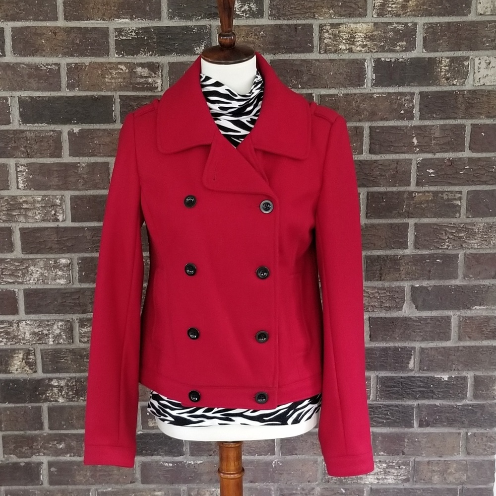 Old Navy Red Pea Coat